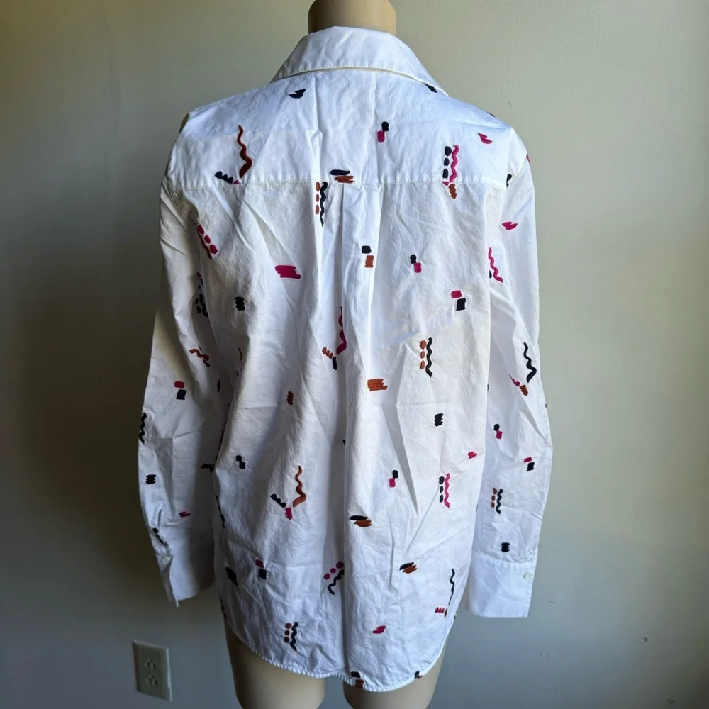 Lafayette 148 Multi Color Button Down Shirt - Picture 4 of 8